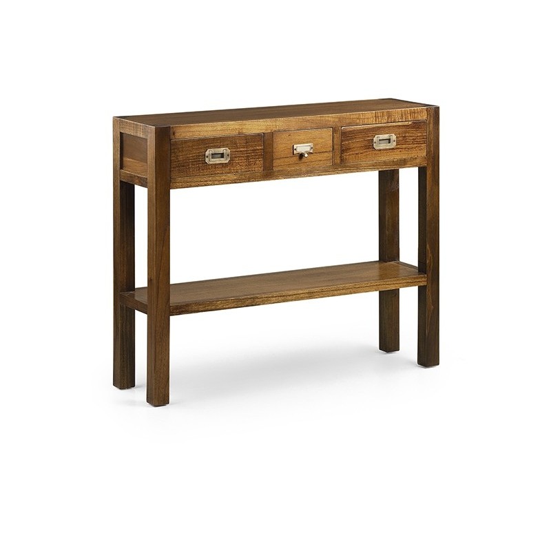 CONSOLA LAOS 3 CAJONES 1 ESTANTE DE 95 cm.