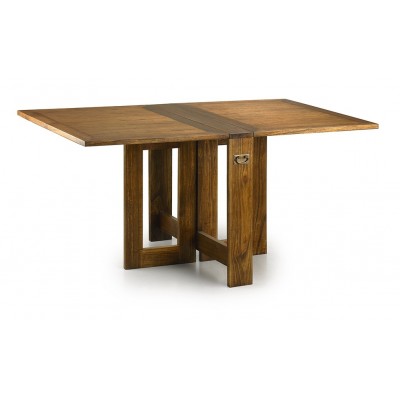 Mesa de comedor de jardín Laos de Madera plegable 2 alas de 165x90x78 cm.
