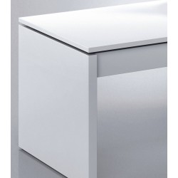 Mesa de centro elevable blanco brillo de 100x50 cm