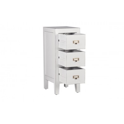 Mesita alta Polaris de Madera con 3 cajones de 30x36x72 cm.