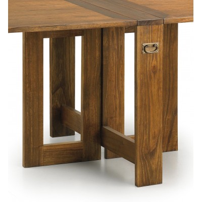 Mesa de comedor de jardín Laos de Madera plegable 2 alas de 165x90x78 cm.