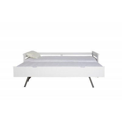 Cama nido Mikonos de Madera Blanco-Multicolor C/Somier Arrastre