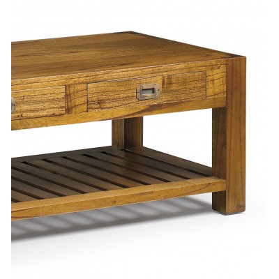 MESA CENTRO LAOS 2 CAJONES 1 ESTANTE 120*60*40