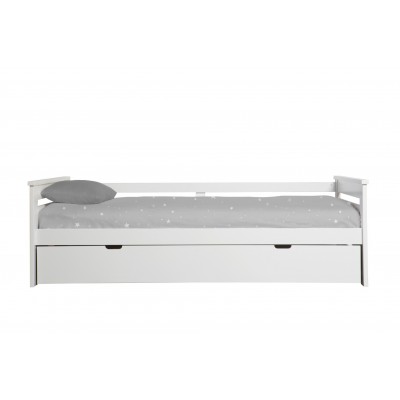 Cama nido Mikonos de Madera Blanco-Multicolor C/Somier Arrastre