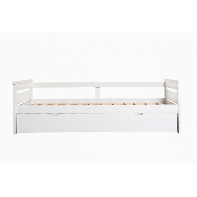 Cama nido Mikonos de Madera Blanco/Multicolor c/Somier Arrastre