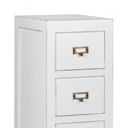 Mesita alta Polaris de Madera con 3 cajones de 30x36x72 cm.