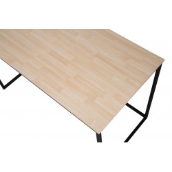 Mesa de estudio Mina de 120x60 cm. nórdico -  metal negro