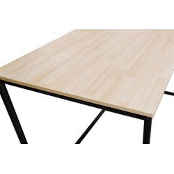 Mesa de estudio Mina de 120x60 cm. nórdico -  metal negro