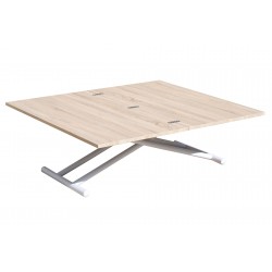 Mesa de Centro Upa Elevable y Extensible Roble/Blanco