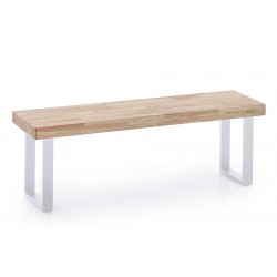 Banco asiento Kove de Madera Roble / Metal Blanco
