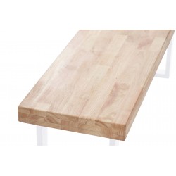 Banco asiento Kove de Madera Roble / Metal Blanco