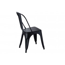 Pack de 4 Sillas de Metal Luxor Negro Mate