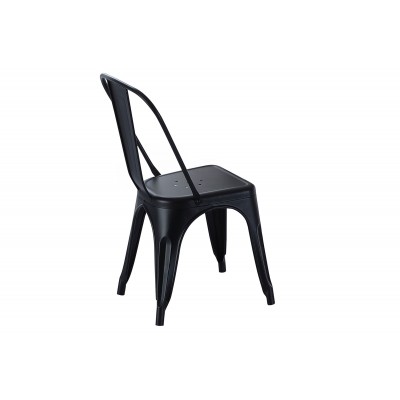 Pack de 4 Sillas de Metal Luxor Negro Mate