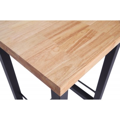 Mesa de Cocina Alta Kove 70 de Madera Roble / Metal Negro