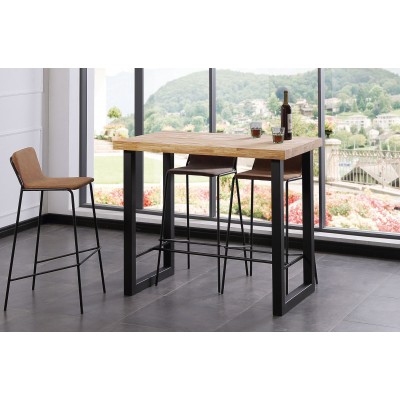 Mesa Alta Kove 120 de Madera Roble / Metal Negro