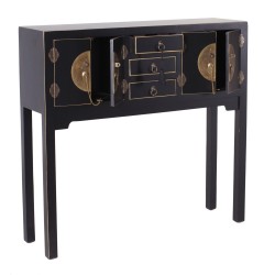 Consola 4P 3C Oriente Negro 95x26x90 cm.