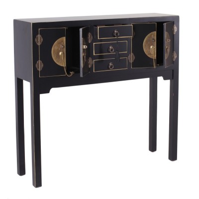 Consola 4P 3C Oriente Negro 95x26x90 cm.