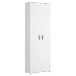 Armario Multiusos Blanco 2 Puertas y 6 Estantes