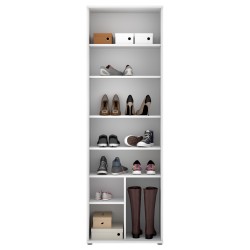 Armario Multiusos Blanco 2 Puertas y 6 Estantes puertas abiertas