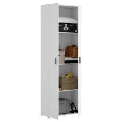 Armario multiusos 2 puertas y 3 estantes Blanco