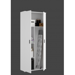 Armario Multiusos Escobero 2 Puertas Blanco