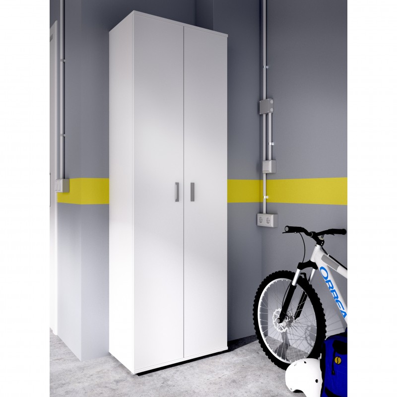 Armario multiusos 2 puertas y 3 estantes Blanco
