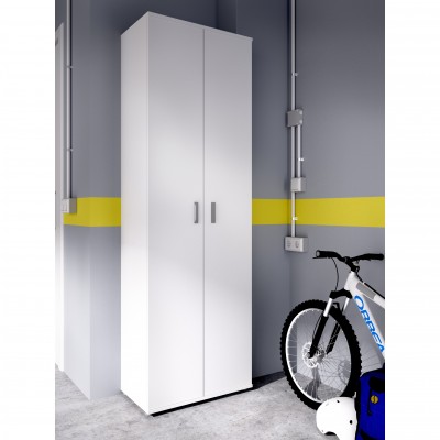 Armario multiusos 2 puertas y 3 estantes Blanco