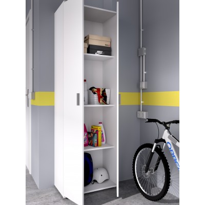 Armario multiusos 2 puertas y 3 estantes Blanco