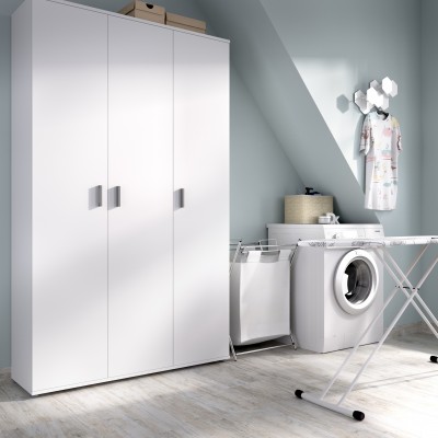 Mueble para lavanderia multiusos 1 puerta Jacob color blanco TU MESITA