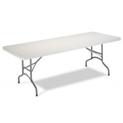 Mesa Plegable Rectangular Catering de 210x86 cm  Gris claro