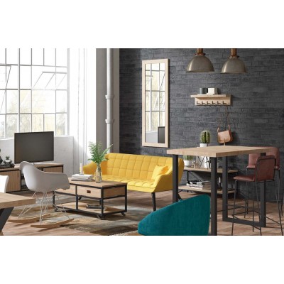 Mesa Alta Kove 120 de Madera Roble / Metal Negro