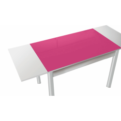Mesa Pisa con las dos alas abiertas Fucsia