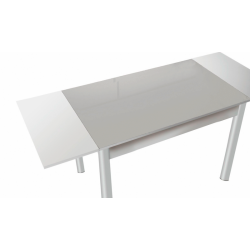 Mesa Pisa con las dos alas abiertas Gris