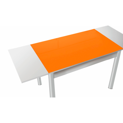 Mesa Pisa con las dos alas abiertas Naranja
