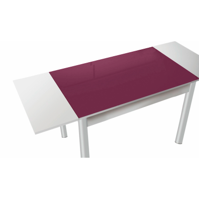 Mesa Pisa con las dos alas abiertas Berenjena