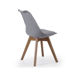 Pack de 4 Sillas de Comedor Bistro Gris.