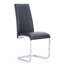 Silla Comedor Glasgow Simil Piel Blanca Tipo Patín