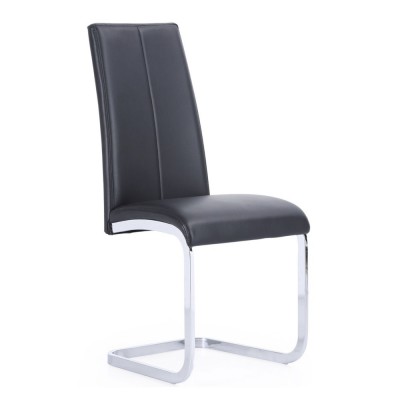 Silla Comedor Glasgow Simil Piel Blanca Tipo Patín