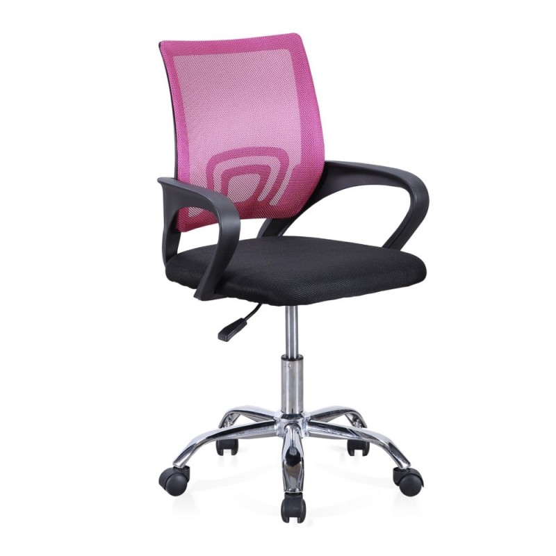 Silla de Oficina Giratoria Logic Negro / Rosa