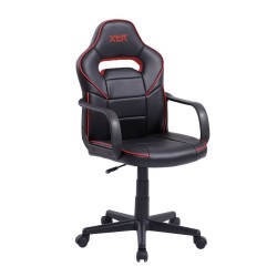 Sillón Gaming Junior Giratorio Símil piel Negro / Rojo