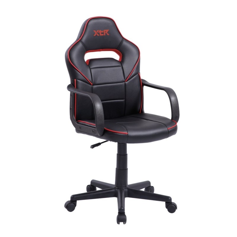 Sillón Gaming Junior Giratorio Símil piel Negro / Rojo