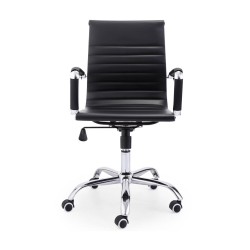 Sillón de Oficina York Giratorio, elevable y Basculante Símil Piel Negro
