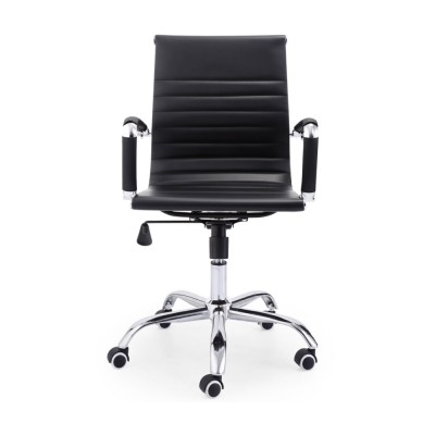 Sillón de Oficina York Giratorio, elevable y Basculante Símil Piel Negro