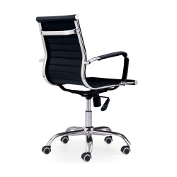 Sillón de Oficina York Giratorio, elevable y Basculante Símil Piel Negro