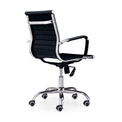 Sillón de Oficina York Giratorio, elevable y Basculante Símil Piel Negro