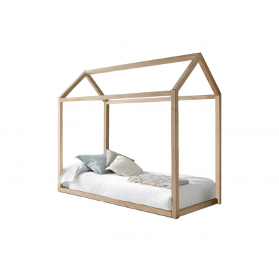 Cama Casita Lia de Pino Natural