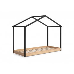 Cama Cabaña Montes de MDF Antracita y Natural
