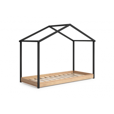 Cama Cabaña Montes de MDF Antracita y Natural