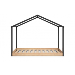 Cama Cabaña Montes de MDF Antracita y Natural