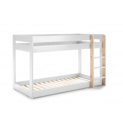 Litera Montes de DM Lacado Blanco y Madera de Pino
